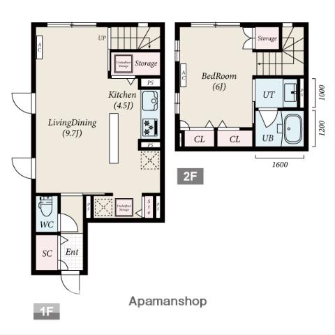 TI HUS中延(1LDK)の間取り写真