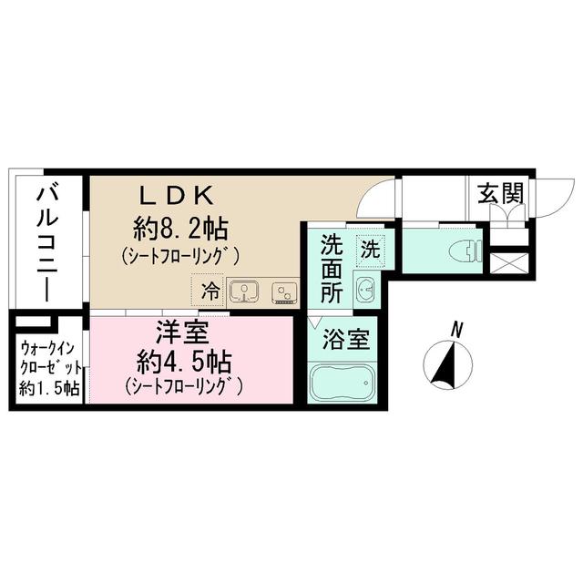 東京都練馬区上石神井南町3計画(1LDK/2階)の間取り写真