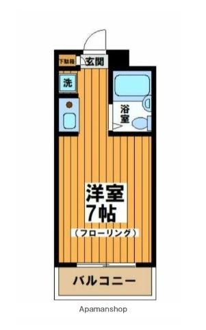 藤和シティスクエア桜上水(ワンルーム/1階)の間取り写真