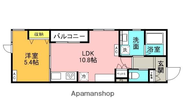 KOMAZAWA KOUEN TERRACE(1LDK/3階)の間取り写真