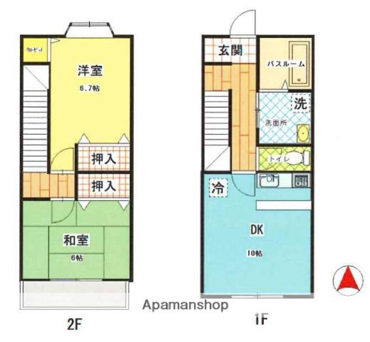 学園ステラ(2DK)の間取り写真