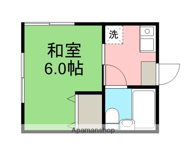 宮芳荘(1K/2階)の間取り写真
