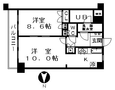 ガーデン目黒南 3階階 間取り