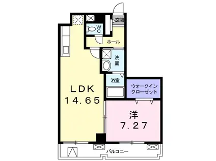 プロスペクト成城(1LDK/2階)の間取り写真