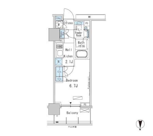 パークアクシス蒲田ステーションゲート(1K/9階)の間取り写真