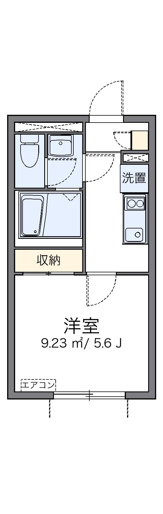 レオネクストUBUKATA(1K/2階)の間取り写真