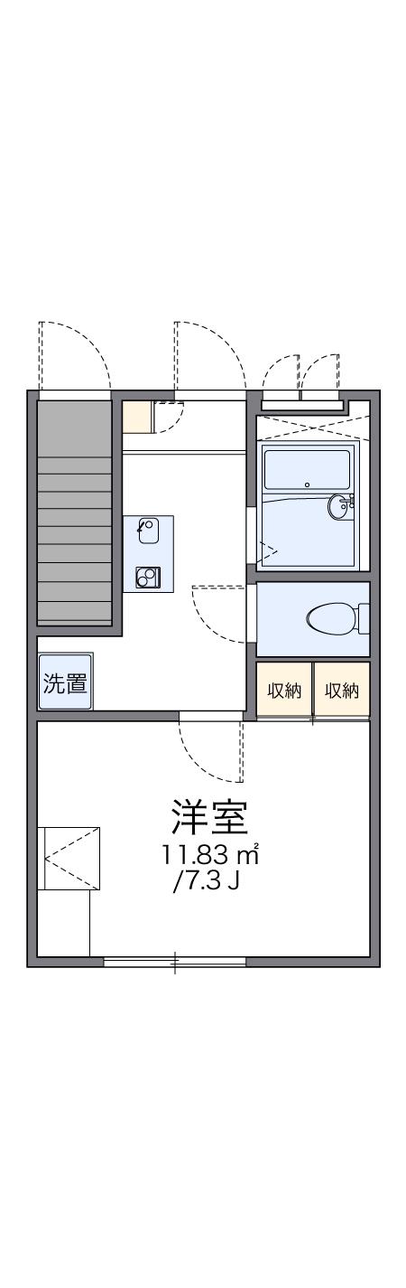 レオパレスHAPPINESS大森Ⅱ(1K/2階)の間取り写真