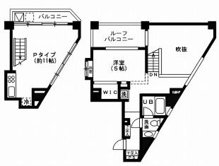 レジディア恵比寿Ⅲ(1K/9階)の間取り写真