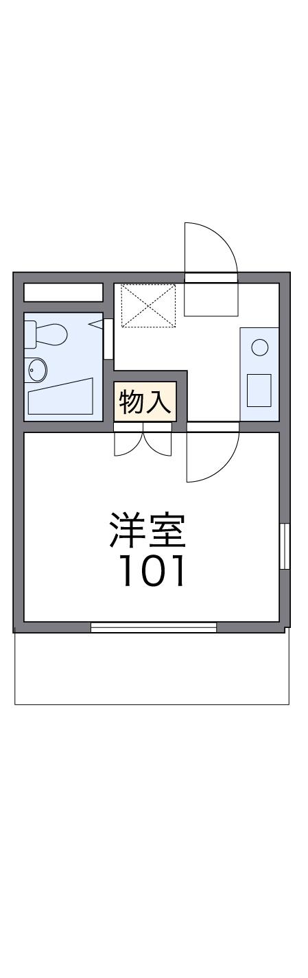 レオパレスキュービクル浅草橋 2階階 間取り