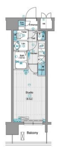 グランド・ガーラ銀座 14階階 間取り