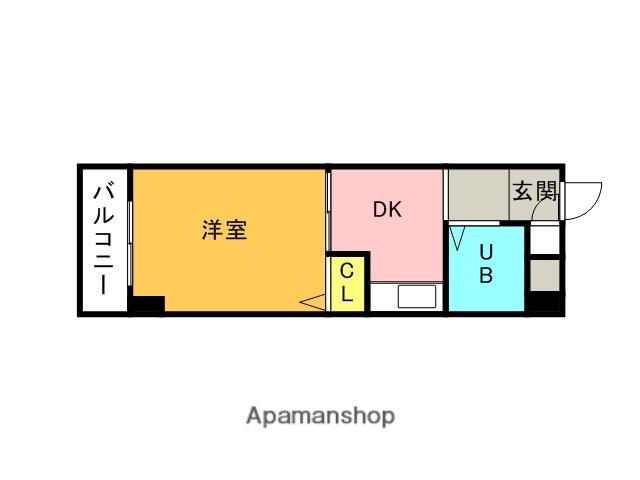 メゾン ブランシュ(1K/4階)の間取り写真