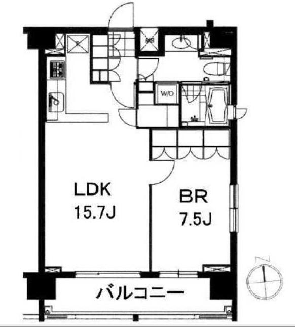 芝ウエスト(1LDK/10階)の間取り写真