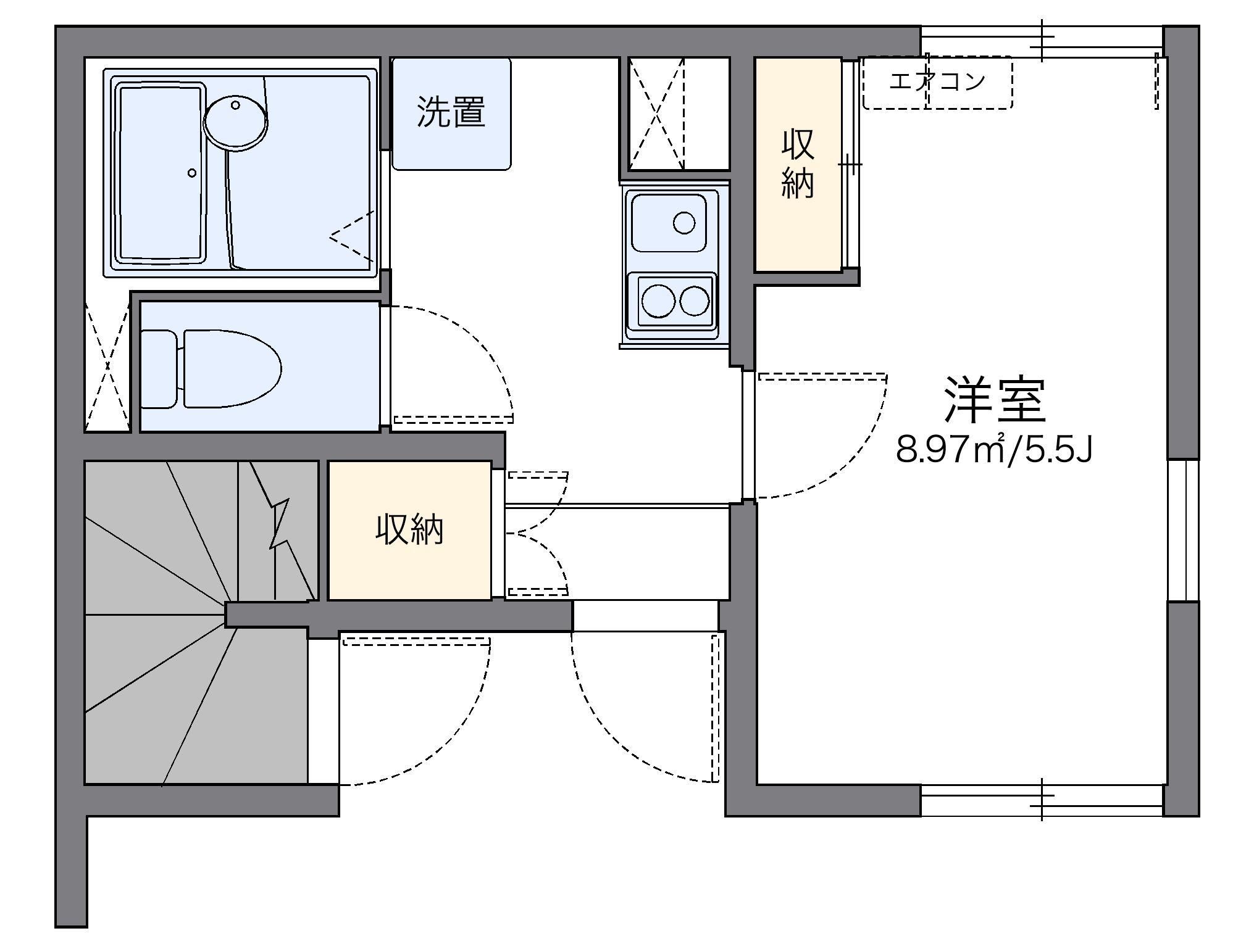 レオネクストメゾン ひかり(1K/1階)の間取り写真