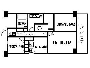 アビティ目黒 6階階 間取り