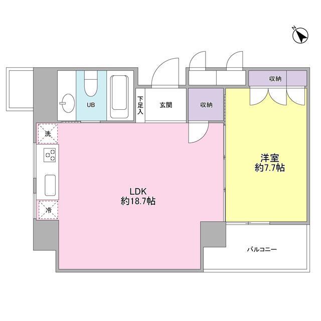 フォレストタウン参宮橋(1LDK/11階)の間取り写真