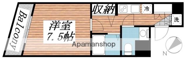 メゾン・ド・ヴィレ目黒(1K/2階)の間取り写真