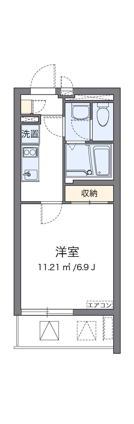 クレイノYAMASHITA(1K/2階)の間取り写真