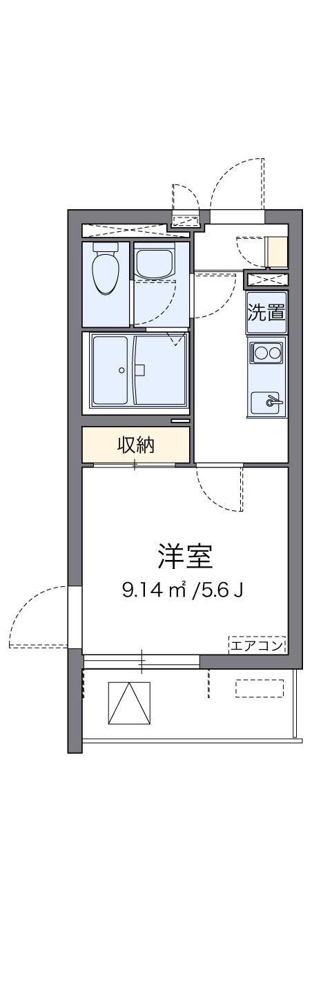 クレイノナカロクフォー(1K/4階)の間取り写真