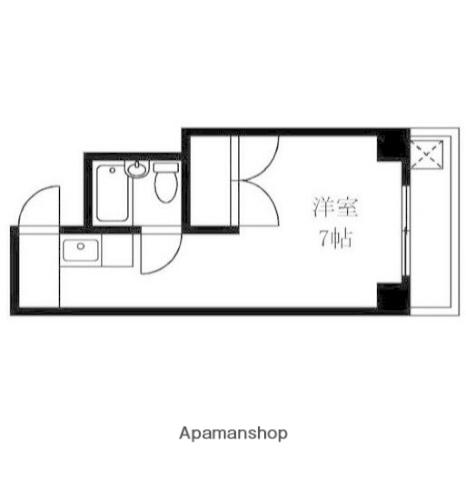 メゾン那須(ワンルーム/1階)の間取り写真