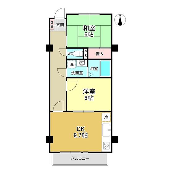 グレース目白(2LDK/3階)の間取り写真