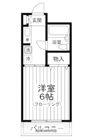 シルフィード(ワンルーム/3階)の間取り写真