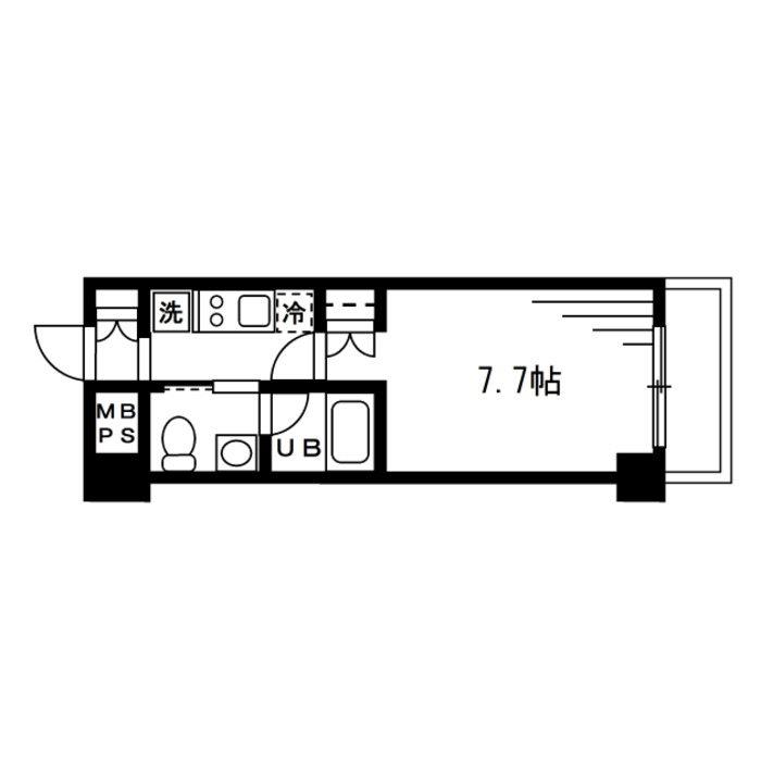 レジディア新宿イースト 2階階 間取り