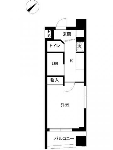 スカイコート原宿(1K/10階)の間取り写真