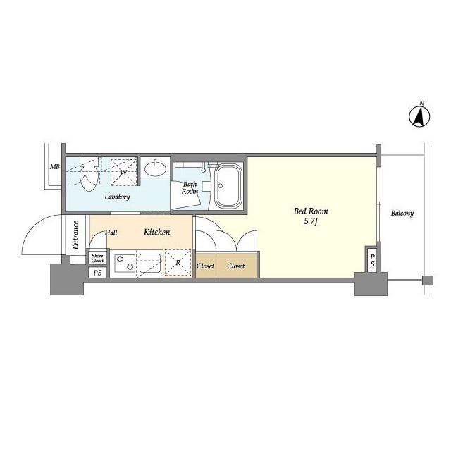 ARKMARK西小山(1K/1階)の間取り写真