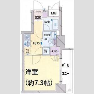 パレステュディオ日本橋東壱番館(1K/10階)の間取り写真