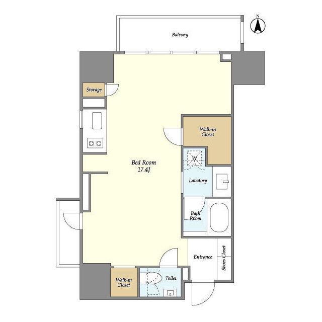 HF上野レジデンスイースト(ワンルーム/4階)の間取り写真