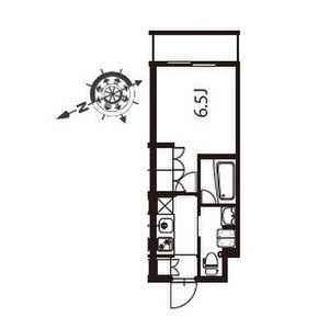 アジールコート東大井(1K/3階)の間取り写真