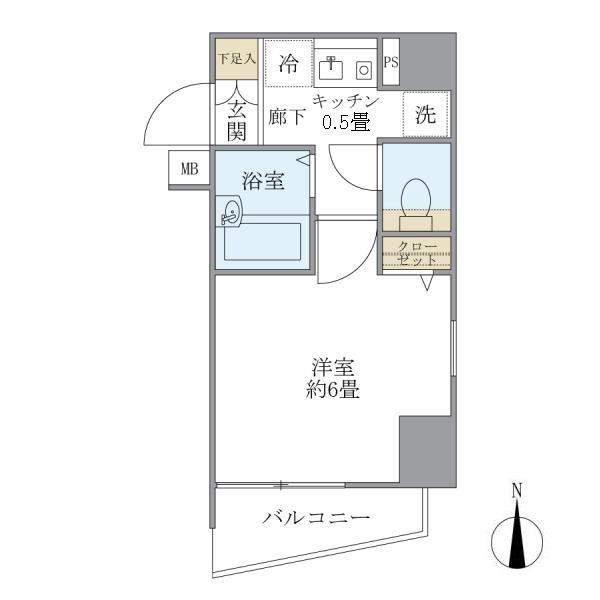 プレール麻布十番 5階階 間取り
