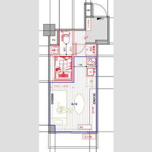 GSハイム芝大門(ワンルーム/6階)の間取り写真