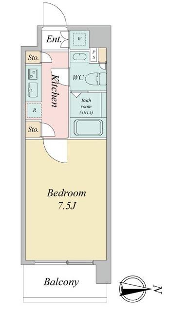 LASANTE木場公園(1K/9階)の間取り写真