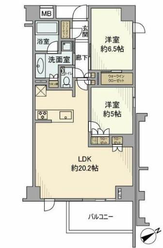 ディアナコート浜田山 1階階 間取り