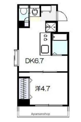 サンクレストT(1DK/3階)の間取り写真