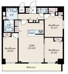 ALIVIS一之江(3LDK/8階)の間取り写真