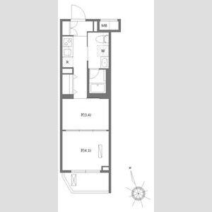 アンベリール墨田2(2K/3階)の間取り写真
