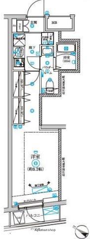 RELUXIA不動前(1K/3階)の間取り写真