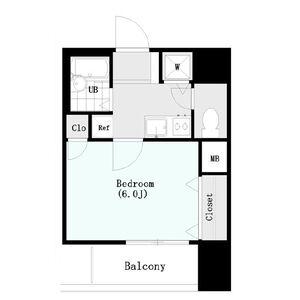 シンシア西早稲田(1K/5階)の間取り写真