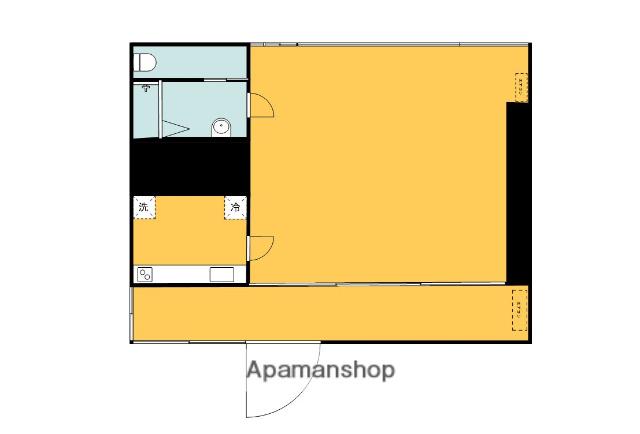 PORTO白金長者丸(1K/1階)の間取り写真