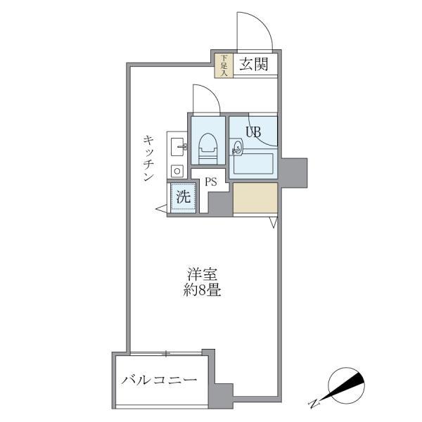 NAKAMEGURO ARKII(ワンルーム/3階)の間取り写真