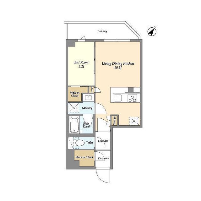 KDXレジデンス田園調布南(1LDK/1階)の間取り写真
