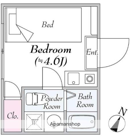 リヨンドール東池袋(ワンルーム/2階)の間取り写真