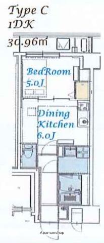 スプランディッド大島(1DK/8階)の間取り写真