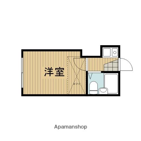 クレスト安田(1K/1階)の間取り写真