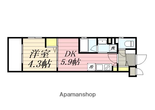 HF東武練馬レジデンス(1DK/2階)の間取り写真