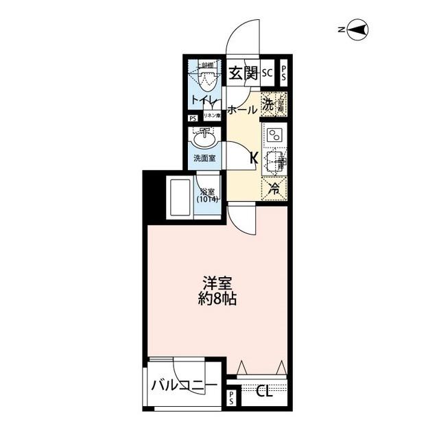 プレール・ドゥーク赤塚(1K/1階)の間取り写真