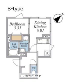 LEGALAND武蔵小山ANNEX(1DK/3階)の間取り写真