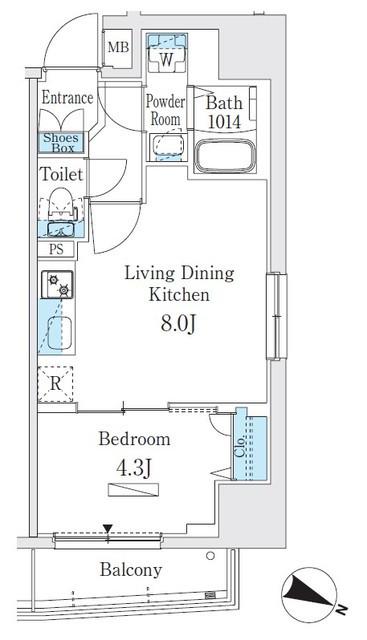 プライムブリス板橋本町(1LDK/5階)の間取り写真